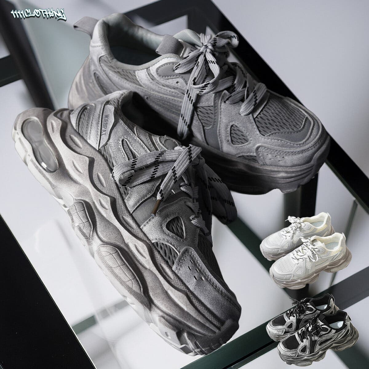 DIRTY加工 ダットスニーカー 靴[品番：OCGW0004243]｜ONE 4 PREMIUM