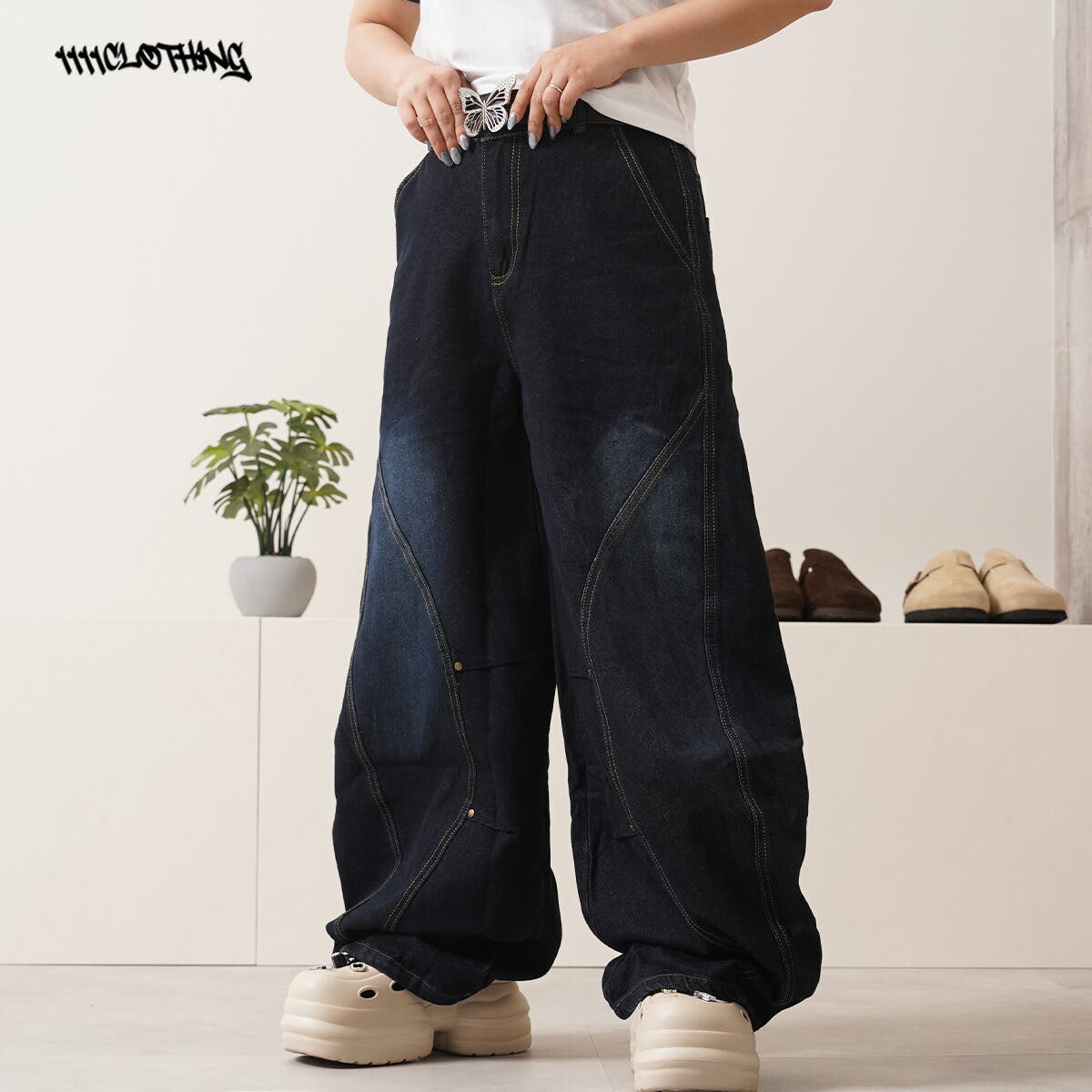 バレルレッグ パンツ ユニセックス[品番：OCGW0004304]｜ONE 4 PREMIUM