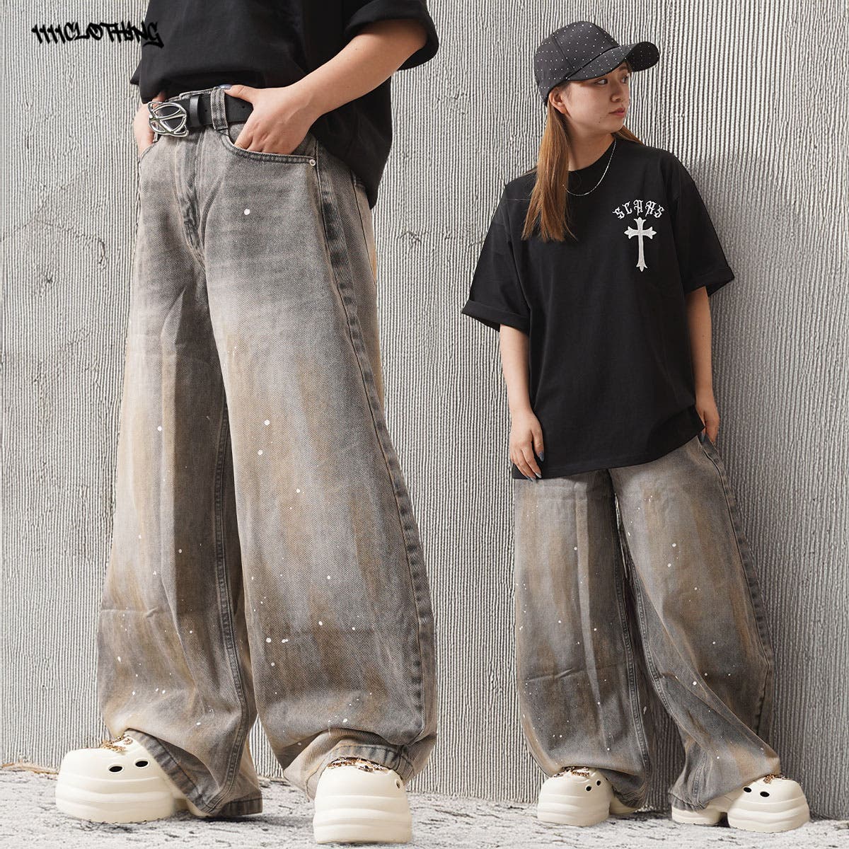 バレルレッグ パンツ ユニセックス[品番：OCGW0004305]｜ONE 4 PREMIUM