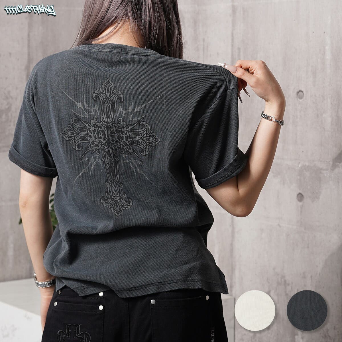 バッククロス ピグメント Tシャツ[品番：OCGW0004810]｜ONE 4 PREMIUM