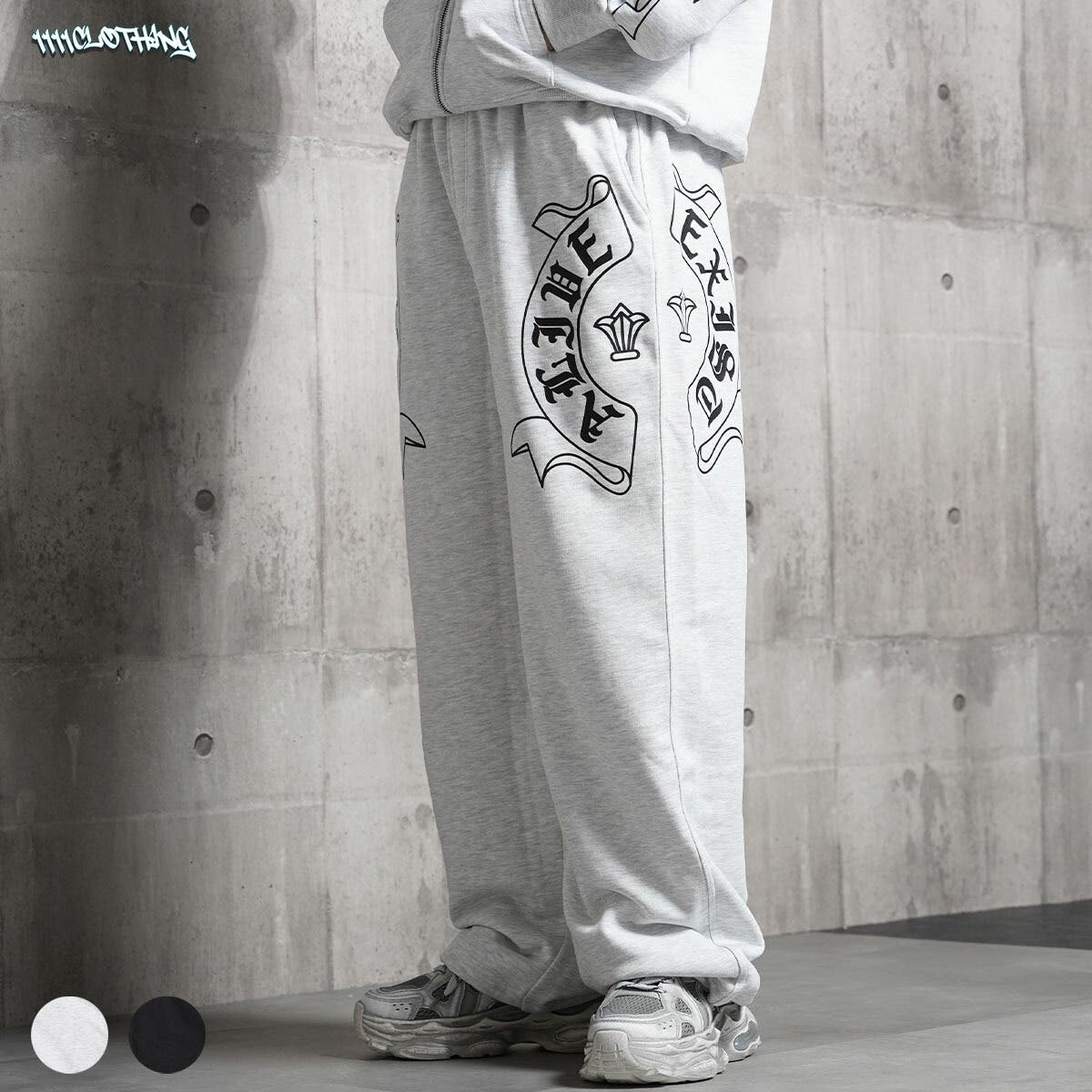 and per se ホワイトパンツ ロゴ刺繍入り 週末お値下げ クロスデザイン スウェットパンツ メンズ[品番：OCGW0004387]｜ONE 4