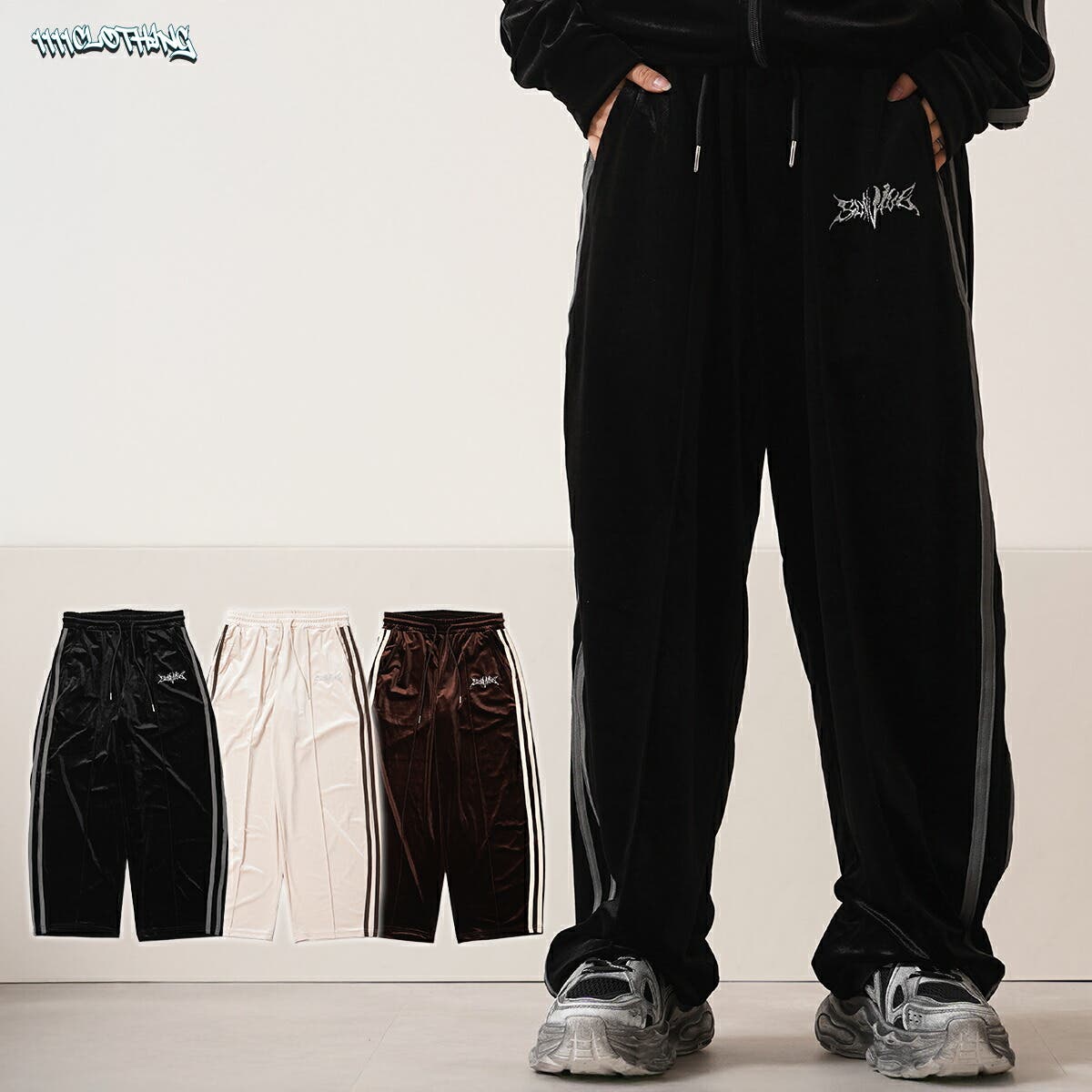 ベロア トラックパンツ メンズ[品番：OCGW0004363]｜ONE 4 PREMIUM