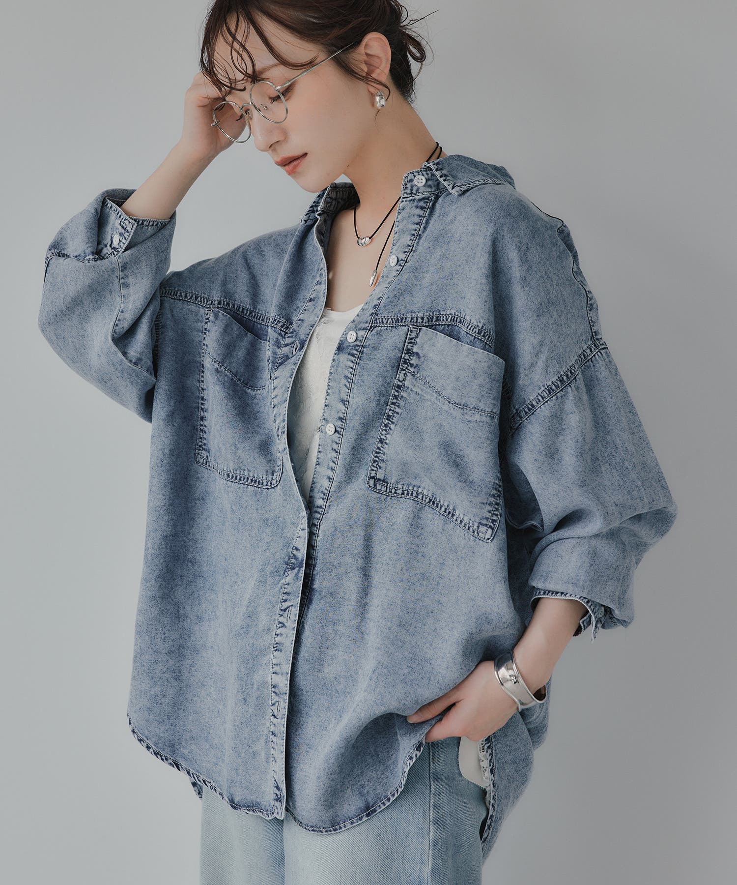 テンセルデニムシャツ[品番：KTKW0010587]｜210nouve（トゥージュ
