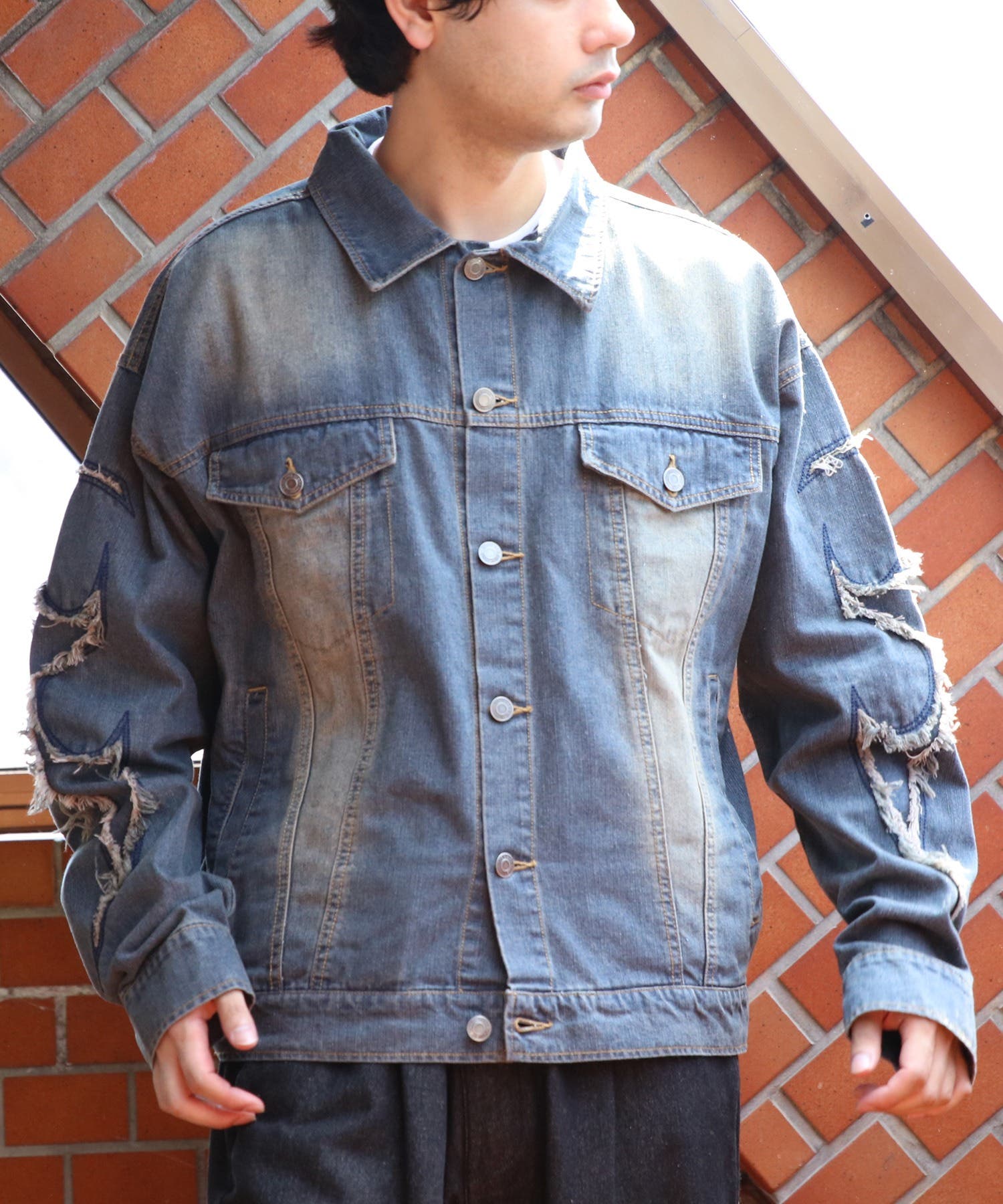 【GW限定・早い者勝ち】ヴィヴィアンタムデニムジャケット ドラゴン刺繍ストレッチ ヴィヴィアンタム VIVIENNE TAM ドラゴン 龍 刺繍 デニム