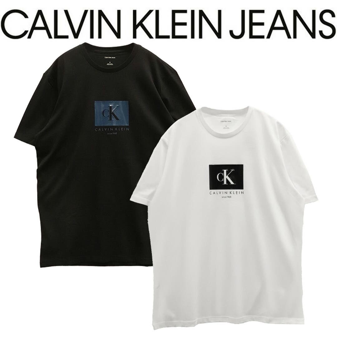 新しいカルバンクライン エアブラシ ロゴ Tシャツ カルバンクライン Tシャツ 半袖[品番:OTCM0000972