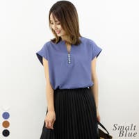 ノースリーブ ブルー・ネイビー/青・紺色系（レディース