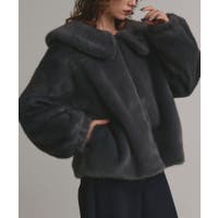 ファーコート グレー/灰色系（レディース） - ファッション通販