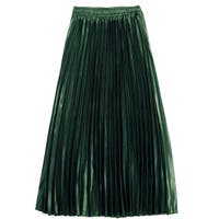 archivio グリーン プリーツスカート サイズ40 パンツ裏地プリーツスカート(グリーン) | レディース