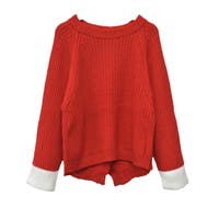 レディースニット セーター レッド 赤色系 ファッション通販shoplist ショップリスト