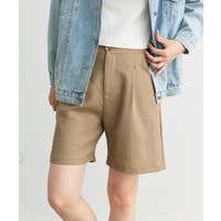 ハーフパンツ ベージュ/薄橙色系（レディース） - ファッション