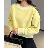 【未使用・美品】ピッコーネ プルオーバー トレーナー L 黄色 イエロー ワッフル編みニットプルオーバー(洗濯機OK) - ファッション通販