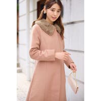 新品未使用】yori バイカラーロングコート ピンク 36