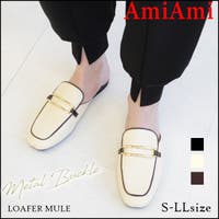 AmiAmi | スクエアトゥ ローファー ミュール レディース