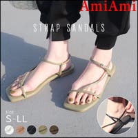 AmiAmi | デザイン ストラップ サンダル レディース