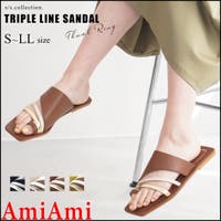 AmiAmi | メタルストラップ フラット サンダル レディース