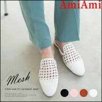 AmiAmi | メッシュ スクエアトゥ ミュール レディース
