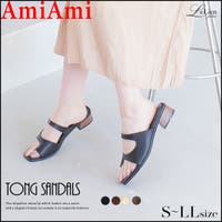 AmiAmi | ローヒール サムリング サンダル レディース