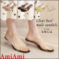 AmiAmi | クリア ミュール サンダル レディース
