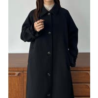 ロングコート ブラック/黒色系（レディース） - ファッション