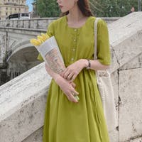 レディースワンピース グリーン カーキ 緑色系 ファッション通販shoplist ショップリスト