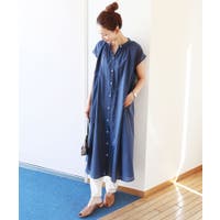 レディースシャツワンピース ブルー ネイビー 青 紺色系 ファッション通販shoplist ショップリスト