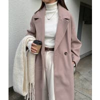 ロングコート ピンク/桃色系（レディース）のアイテム