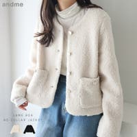 andme(アンドミー)のアウター(コート・ジャケットなど)/ノーカラージャケット