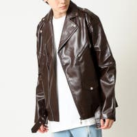 maje マージュ ダブルライダースジャケット ブラウン サイズ40 ライダースジャケット(ブラウン系) （メンズ）｜メンズファッション