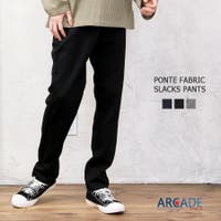 ARCADE | スラックス メンズ ポンチ イージーパンツ 無地 スリム きれいめ スウェット ルームウェア ARCADE