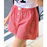 ショートパンツ レッド/赤色系（レディース）| ファッション通販