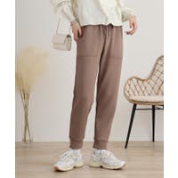 ヴェロニク ブランキーノ　パンツ　ボトムス　　ブラウン　茶 ストレッチコットン 8-Waleコーデュロイ プリーテッドパンツ PLT