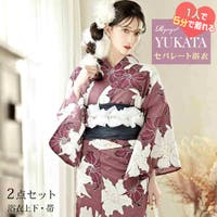 値下げ！【さくりなコラボ】キラキラローズ&レオパード柄浴衣