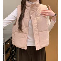 ダウンベスト ピンク/桃色系（レディース） - ファッション通販