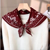マフラーレディースファッション小物アイテム赤黒 未使用 Melody Accessory マフラー 日本製 ストール レディース