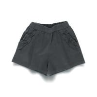 【JUNIOR】ベアワンポイントTシャツ&ベア柄ショートパンツセット　グレー JUNIOR】ベアワンポイントTシャツ&ベア柄ショートパンツセット