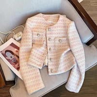 アウター(コート・ジャケットなど) ピンク/桃色系（レディース