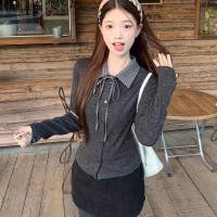 グレー　トップス　翌日発送 one after another NICE CLAUP 「one CLAUP」 ジップアップブルゾン