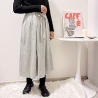 ひざ丈スカート グレー/灰色系（レディース） - ファッション