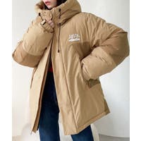 ダウンジャケット・ダウンコート ベージュ/薄橙色系（レディース