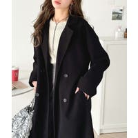 美品【パルト】チェスターコート ロング ベルト　ブラック　46 チェスターコート ベルト付 （レディース） - ファッション通販