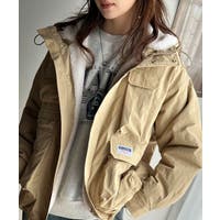 マウンテンパーカー ベージュ/薄橙色系（レディース