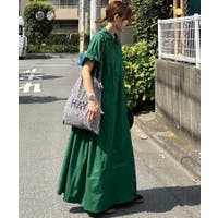 シャツワンピース グリーン・カーキ/緑色系（レディース 