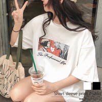 プリントTシャツ Tシャツ トップス 半袖 春 夏 韓国 韓国ファッション