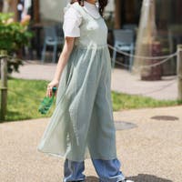 マキシワンピース グリーン・カーキ/緑色系（レディース）の