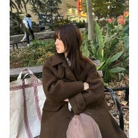 ロングコート ブラウン/茶色系（レディース） - ファッション