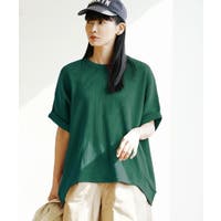 緑ティシャツ 緑 トップス Tシャツ お洒落 ロゴ レディース 半袖 きれいめ ビビッドレディ VIVIDLADY tシャツ レディース 半袖 ロゴ入り tシャツ