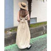 マキシワンピース ベージュ/薄橙色系（レディース）のアイテム