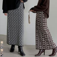 トレンドライクな総柄ジャガードニットスカート [低身長向けSサイズ有]総柄ジャガードニットタイトスカート スカート/スカート