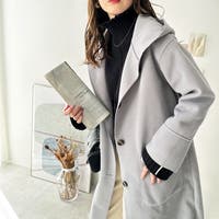 ブルーブルー　ネイビー コート　サイズ2 小さいサイズ ロング丈ダブルボタントレンチコート 低身長さん