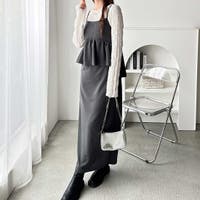 グレー キャミワンピース サイズ38 キャミワンピース グレー/灰色系（レディース） - ファッション通販